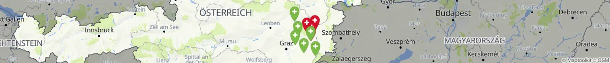 Map view for Pharmacies emergency services nearby Friedberg (Hartberg-Fürstenfeld, Steiermark)
